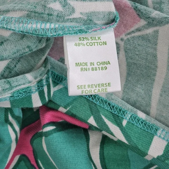 Lilly Pulitzer Womens Dress Richie Let's Go Bananas Shift Silk Cotton PalmLeaf S - Picture 5 of 6